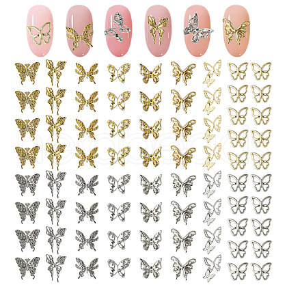 Globleland 76Pcs 16 Styles Alloy Cabochons MRMJ-GL0001-09-1