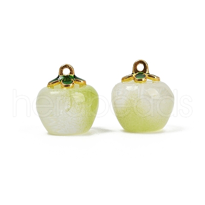 Transparent Glass Apple Pendants X1-DGLA-E004-16B-1