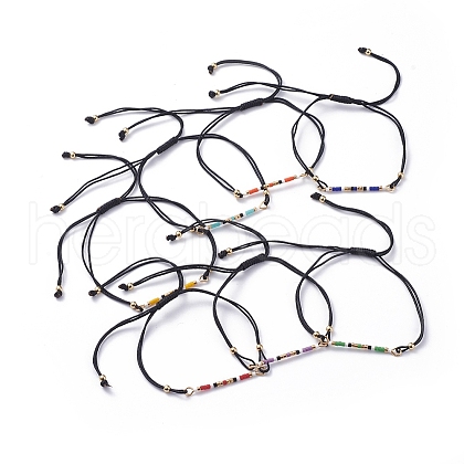 Adjustable Braided Bead Bracelets X-BJEW-JB04853-1