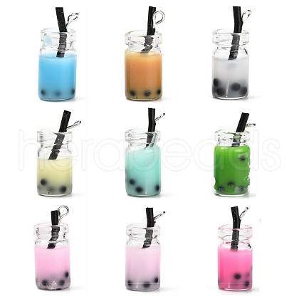 Glass Bottle Pendants CRES-N017-03-M-1