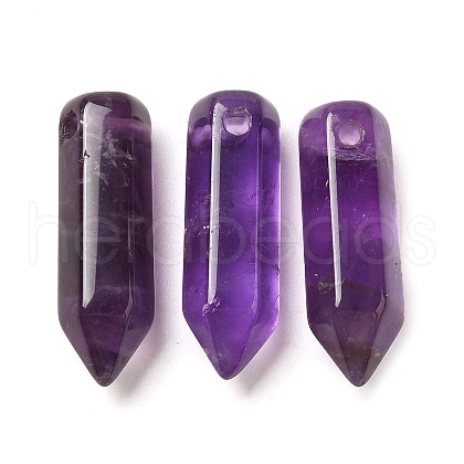 Natural Amethyst Pointed Pendants G-C158-05D-1