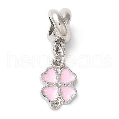 Rack Plating Alloy Enamel European Dangle Charms PALLOY-S189-09P-02-1