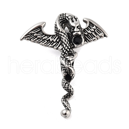 Retro 304 Stainless Steel Big Pendants STAS-I205-35AS-1