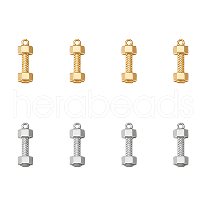 Unicraftale 8Pcs 2 Colors 304 Stainless Steel Pendants STAS-UN0059-56-1