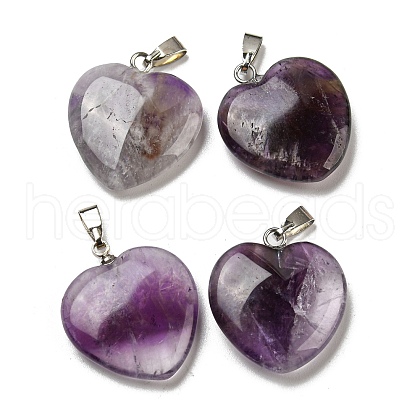 Natural Amethyst Pendants G-G956-B69-FF-1