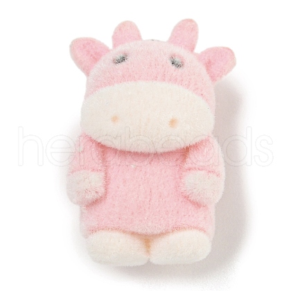 Flocking Resin Cute Pendants RESI-L043-01P-05-1