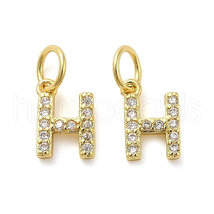 Brass Micro Pave Cubic Zirconia Pendants KK-M273-02G-H-1