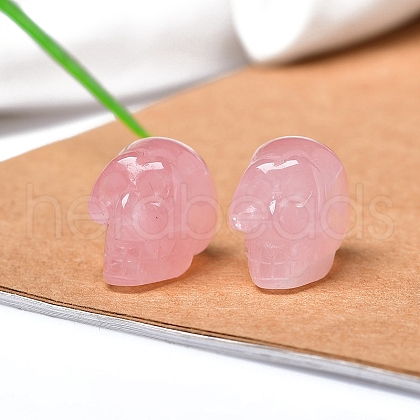 Natural Rose Quartz Skull Display Decorations PW-WG24213-09-1