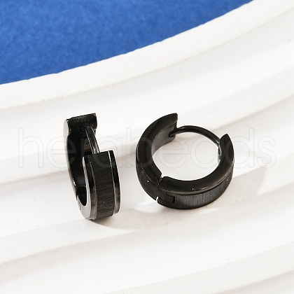 304 Stainless Steel Polishing Hoop Earrings EJEW-M106-01E-EB-1