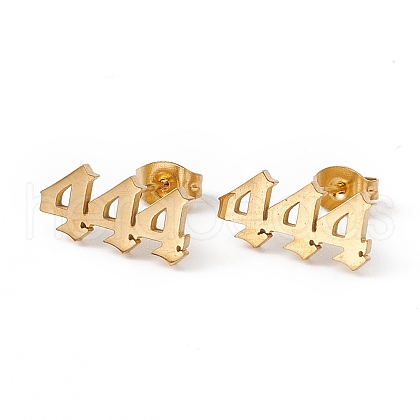 Number Earrings X-EJEW-F286-01A-G-1