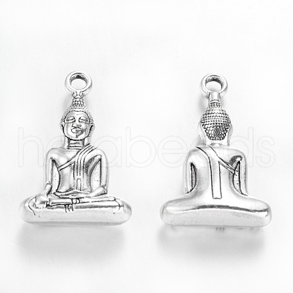 Tibetan Style Alloy Pendants TIBEP-A123044-AS-LF-1