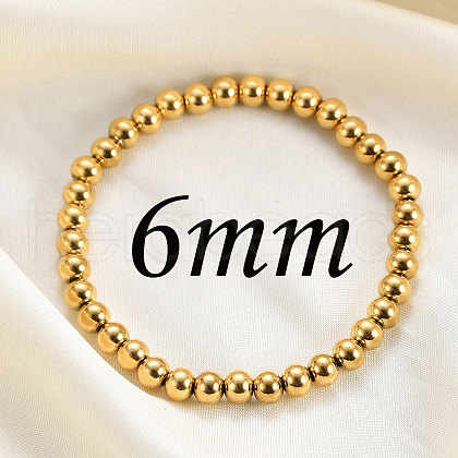 Stainless Steel Bead Elastic Rope Titanium Steel Bead Bracelet Women's Bracelet UQ9222-1-1