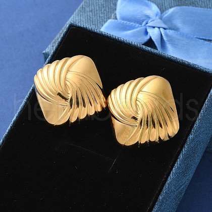 304 Stainless Steel Stud Earrings for Women EJEW-K306-01G-1