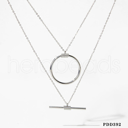 304 Stainless Steel Toggle Clasps Curb Chain Necklaces FS-WGE868D-02-1