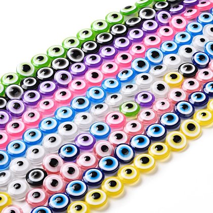 Resin Imitation Lampwork Beads Strands RESI-F032-01-1