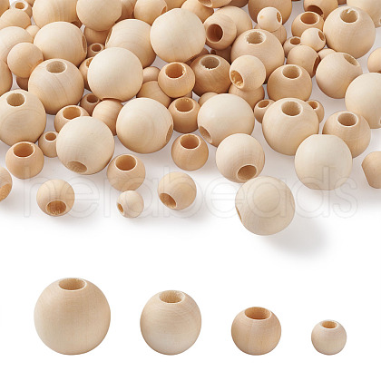 Kissitty Unfinished Natural Wood Beads WOOD-KS0001-10-1