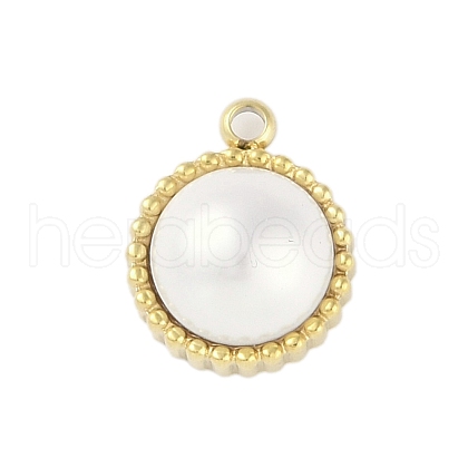 Acrylic Imitation Pearl Charms STAS-P366-28G-1