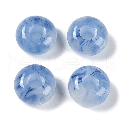 Two Tone Resin European Beads RESI-F055-09D-1