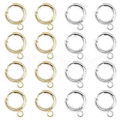 DICOSMETIC 201 Stainless Steel Huggie Hoop Earring Findings FIND-DC0006-43B-1