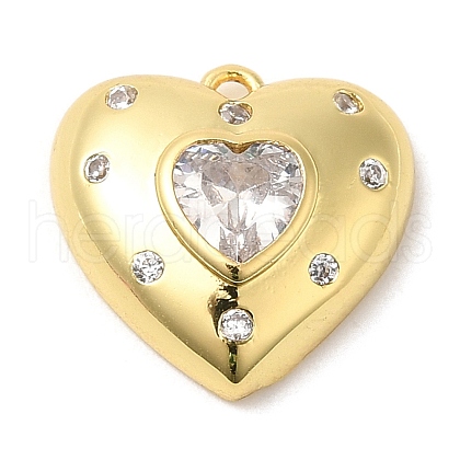 Brass with Cubic Zirconia Pendants KK-Q781-03G-02-1