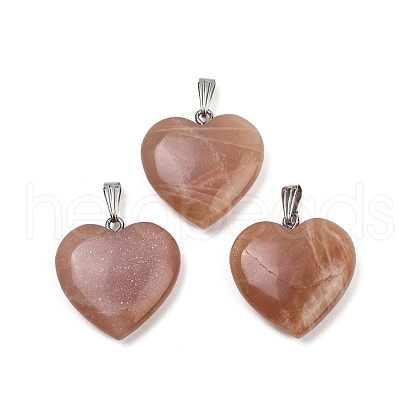 Natural Sunstone Pendants G-G956-B80-1