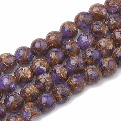 Natural Chalcedony Beads Strands G-S333-8mm-014A-1