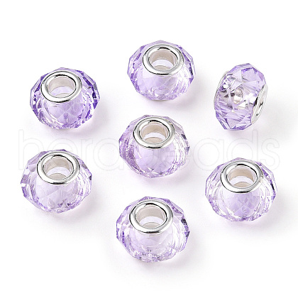 Handmade Glass European Beads X-GPDL25Y-78-1