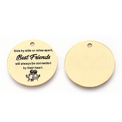 201 Stainless Steel Pendants STAS-T064-37G-4-1
