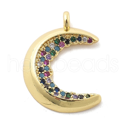 Brass Micro Pave Colorful Cubic Zirconia Pendants KK-L228-04G-1