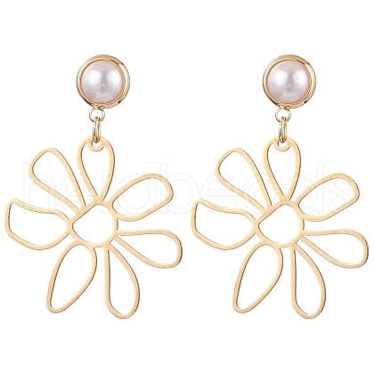 Brass Stud Earrings EJEW-TA00543-1