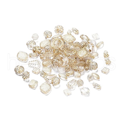 Plating Transparent Acrylic Beads OACR-G016-36-1