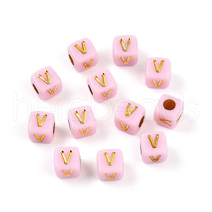 Plating Acrylic Beads OACR-N140-01D-V-1