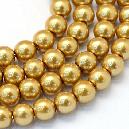 Baking Painted Glass Pearl Bead Strands X-HY-Q003-3mm-08-1
