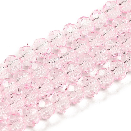 Transparent Baking Paint Glass Beads Strands X1-DGLA-A034-T6mm-D04-1