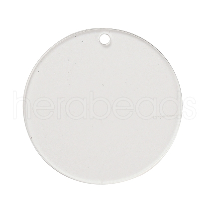 Transparent Acrylic Blank Pendants TACR-Z003-01H-1