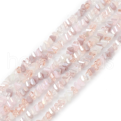 Gradient Color Electroplate Glass Bead Strands GLAA-E042-02E-1