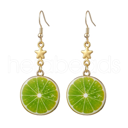 Alloy Enamel Dangle Earrings EJEW-JE06044-1