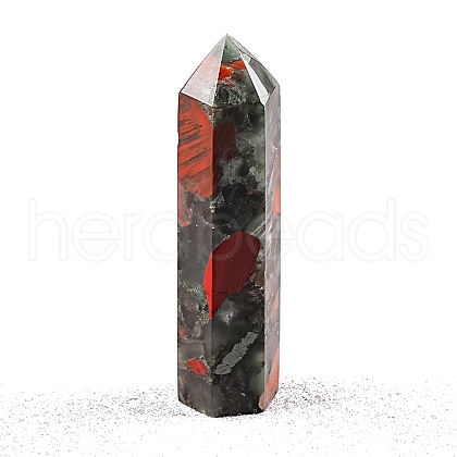 Point Tower Natural Bloodstone Home Display Decoration PW-WG04107-39-1
