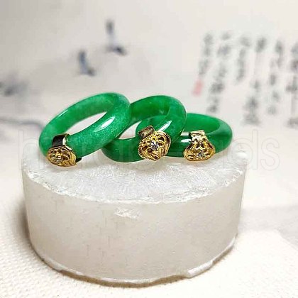Quartz Crystal & Alloy Finger Rings FS-WG9EECF-02-1