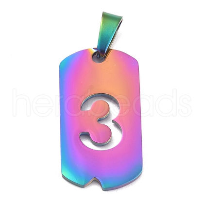 Ion Plating(IP) 304 Stainless Steel Pendants STAS-O127-A03-1