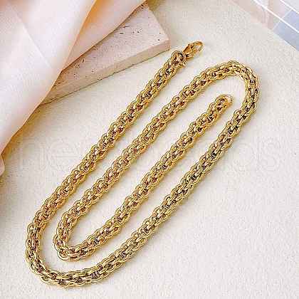 Chic Hip-hop 7mm Stainless Steel Twisted Rope Necklaces Fashionable Colorful Accessory Trendy Style CT6434-1-1