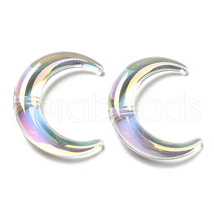 Transparent UV Plating Acrylic Beads X-OACR-H022-03-1