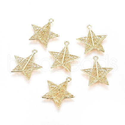 Brass Pendants X-KK-G389-14G-1