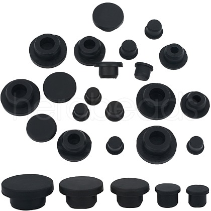 Gorgecraft 20Pcs 5 Style Silicone Hole Plugs AJEW-GF0008-06B-1