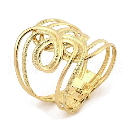 Iron Hollow Bangles for Women BJEW-L629-16G-1