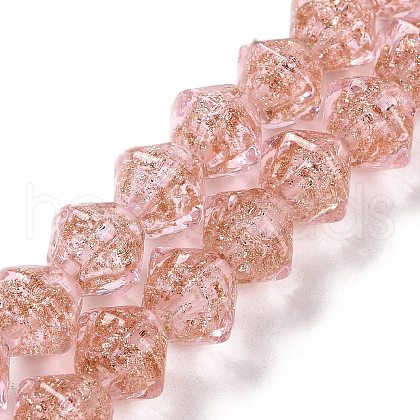 Handmade Gold Sand Lampwork Beads LAMP-Q036-04D-1