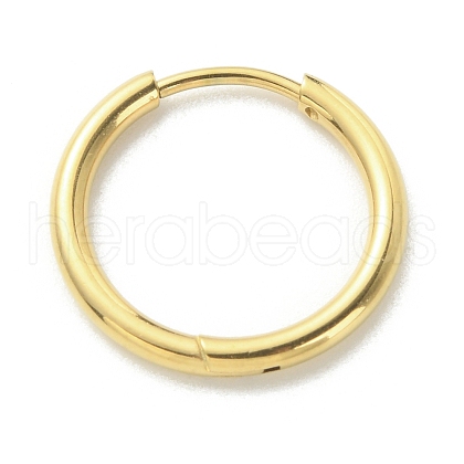316L Surgical Stainless Steel Huggie Hoop Earrings for Girl Women EJEW-TAC0011-11C-G-1