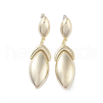 Brass Pendants Stud Earrings EJEW-B046-08G-1