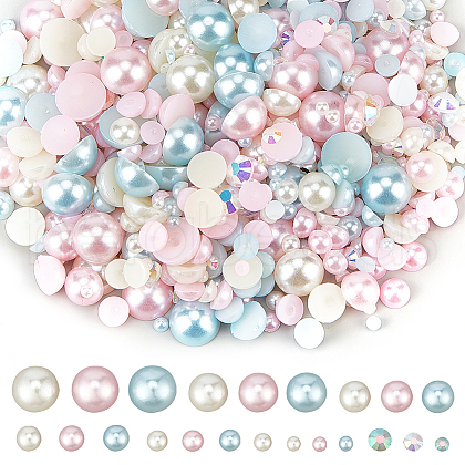 SUNNYCLUE 60G ABS Plastic Imitation Pearl Cabochons MRMJ-SC0001-27A-1