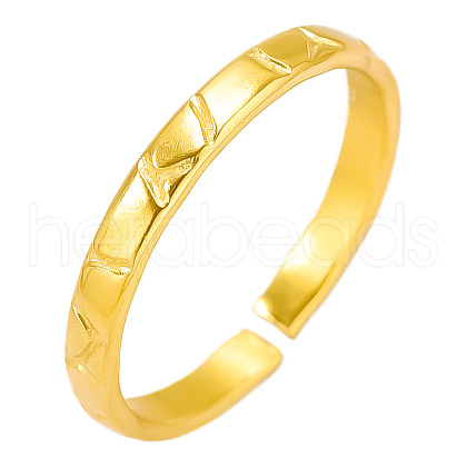 Stylish 304 Stainless Steel Cuff Ring for Women OZ2563-2-1